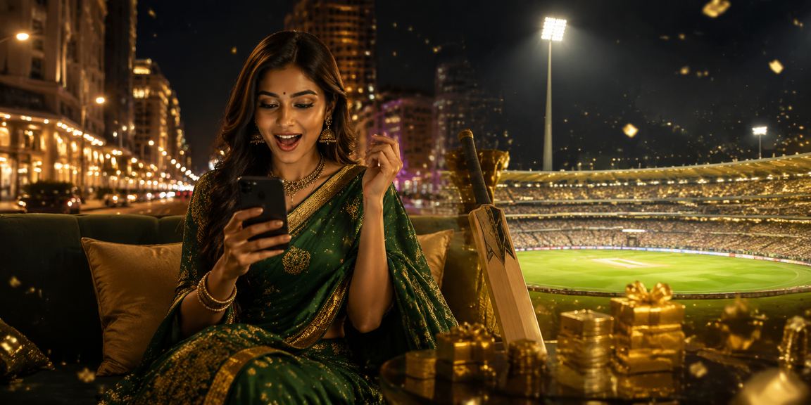 Mumbai street scene with cricket excitement and mobile game betting