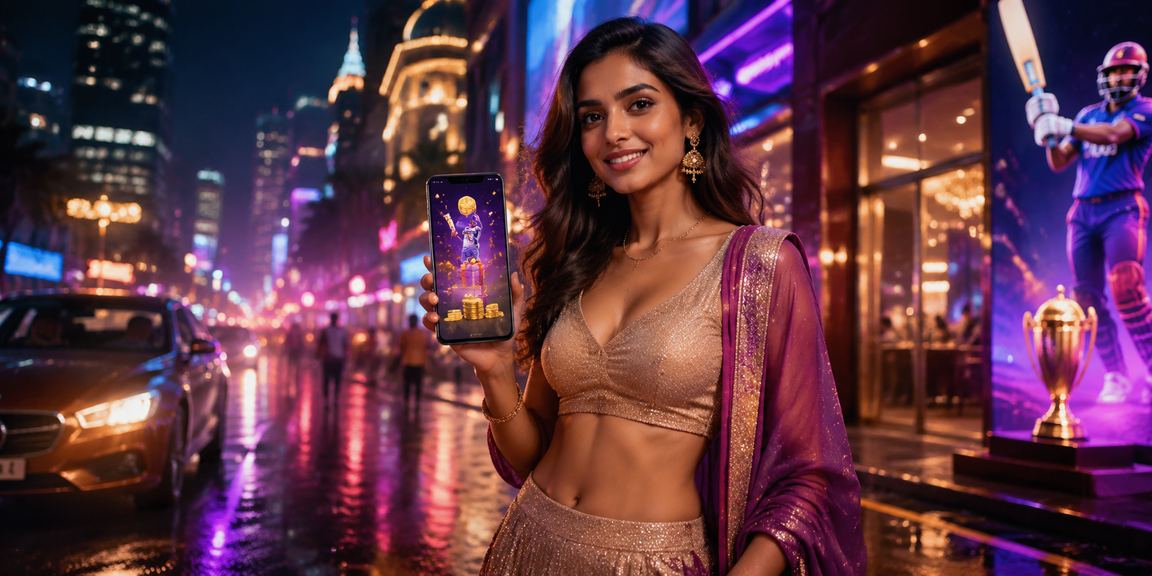 Mumbai night market glowing with cricket and casino energy